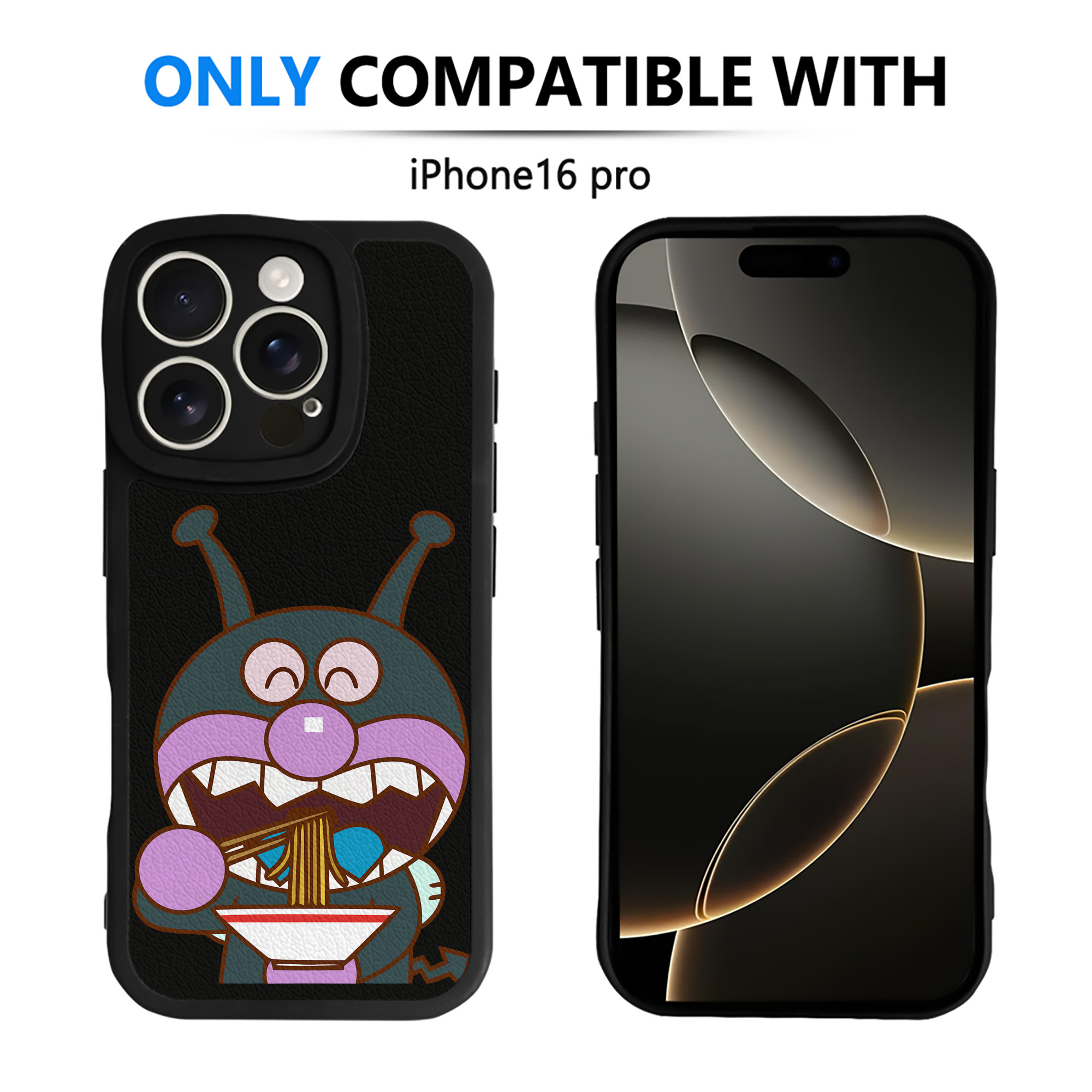 （画像用） アンパンマン Anpanman 【iPhone 16シリーズ対応】シリコンスマホケース（レザー調） 材質：シリコン
